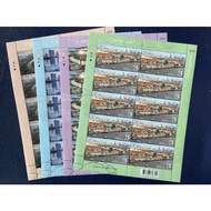 Full Set Of Chao Phraya River Stamps There Are 4 Sheets In Total.