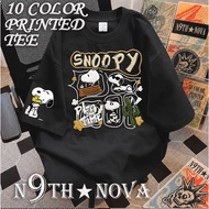 24H SHIP N9THNOVA Fashion Casual T-shirt Bear Letter Print Skull Pattern