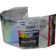 [Teez] Mirror Shield SHOEI CWR-F2R PINLOCK Titanium Red Melos Smoke