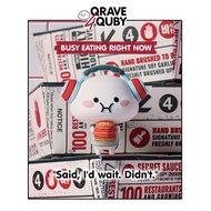 readystock Quby keychain x 4fingers collaboration busy eating right now