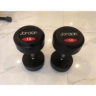 10kg rubber-coated dumbbell