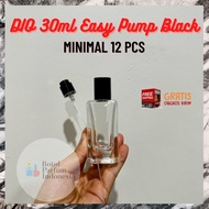 Dio BLACK 30ML EASY PUMP Perfume Bottle - DIO BLACK Empty Perfume Bottle - 30ML Glass Perfume Bottle
