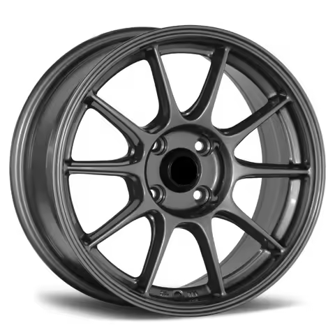 Hot Seller 15 Inch Rims 10 Spokes 4 Holes 4X100 4X114.3 Gunmetal Light Alloy Passenger Car Wheels