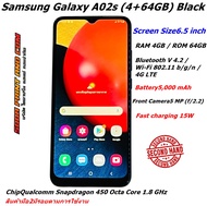 สมาร์ทโฟน โทรศัพท์มือถือ Samsung Galaxy A02s (4+64GB) Black 6.5 inch Battery5000 mAh Fast charging 1