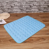 Pet Pad Summer Cooling Mat Dog Beds Mats Blue Pet Ice Pad Cool Cold Silk Moisture-Proof Cooler Mattress Cushion Puppy