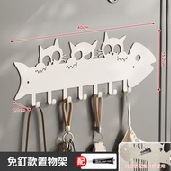免打孔門口放鑰匙創意掛門後掛鉤置物架免釘膠置物架【平行進口】
