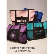 กระเป๋าช้อปปิ้งแบบมีซิปแบบกำหนดเอง ของขวัญเพื่อนเจ้าสาว งานแต่งงาน กระเป๋าครู พยาบาล ของขวัญโค้ช กระ