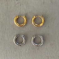 and minimalist plain circle earrings, Korean style versatile circle earrings