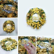 Christmas Laurel Wreath D41 40CM Luxurious Christmas Decoration With Lights