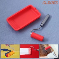 CLEOES Painting Decorating Kit, Aluminum Handle Easy to Clean Silicone Paint Roller, 48Mm Roller Sof