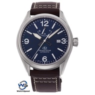 Orient Star RE-AU0204L Automatic Japan Movt Blue Dial Leather 100M Men's Watch