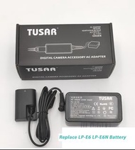 TUSAR LP-E6 Dummy Battery & AC Power Supply Kit 外接電源供應器 (假電池連三腳插頭)