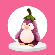 (HCM - Hỏa tốc 2h) Gấu bông chim cánh cục cà tím thú nhồi bông cánh cụt đeo yếm Edas House