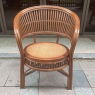 Three-Piece Real Rattan Chair Balcony Living Room Leisure Chair Elderly Backrest Rattan Chair Natura