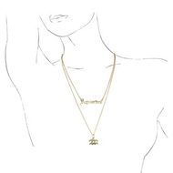 水瓶座．星座．雙層項鍊．十二星座系列．兩種配色