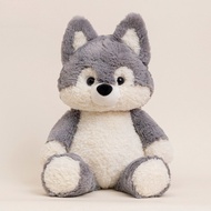 SKISOPGO Animal Plush Toy Wolf Fox Plushie Anak Patung Wolf Fox Cute Doll Stuffed Soft Wolf Fox Patu