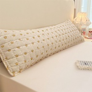 Quilted Long Pillow Case Thicken Envelope Double Pillow Cover for Adult Bolster Case 48x120cm 48x150