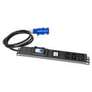 Authentic new 220V Single LCD Metered C13C19 PDU 32A Breaker protection Rack Mount PDU Power Distrib