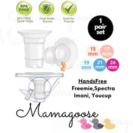 Maymom Flange Insert (15, 17, 19, 21,24mm) for Freemie Spectra Youha Handsfree Cup Breast Pump Parts