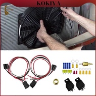 [kokiya] Dual Cooling Fan Relay Kit 185 On 175 Off 40 Amp Waterproof Relay Thermostat