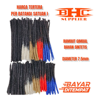 1 strand synthetic dreadlocks 20cm long with a diameter of 7.5 in various color choices that don't b