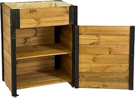 dobar® Green Label Wheeled Raised Bed with Storage Compartment Including Sheep's Wool Size L - 60 x 