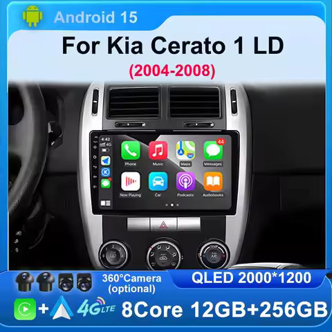 Android 15 Car Radio for Kia Cerato 1 LD 2004 - 2008 GPS NAVI Qualcomm BT Head Unit Multimedia Video