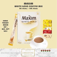 MAXIM KOREA WHITE GOLD COFFEE MIX 100 STICKS MAXIM WHITE KOPI KOREA