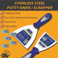 WALL SCRAPPER Knife Paint Scraper Putty Knife High Quality Handle Steel Burger Flipper Flying Fish S