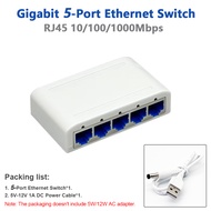 Gigabit Switch 10/100/1000Mbps MDI/MDIX 5/8 Ports USB-Powered Plug & Play Auto-Sensing 10/100/1000Mb