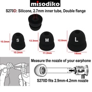 misodiko S270D Silicone Earbuds Tips Eartips for Shure SE215 SE315 SE535 SE425 SE846/ Etymotic ER4 H