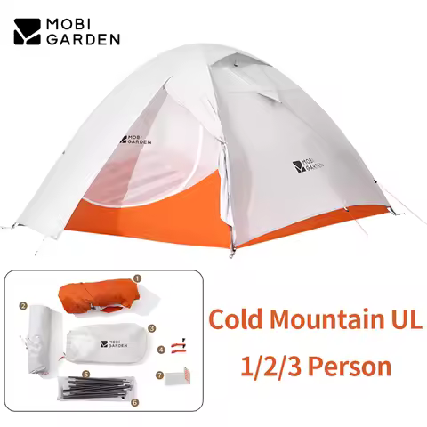 MOBI GARDEN Camping Ultralight Tent 1/2/3 Person Hiking Quick Open Storage Waterproof Tent for Trekk