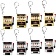 Panelee Slot Machine Keychain Mini Casino Key Chains Kawaii Keychain for Graduation Las Vegas Party 