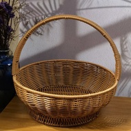 rattan corner shelf Rangka besi rotan tiruan, bakul angkat kaki tinggi, bakul buluh anyaman mudah al