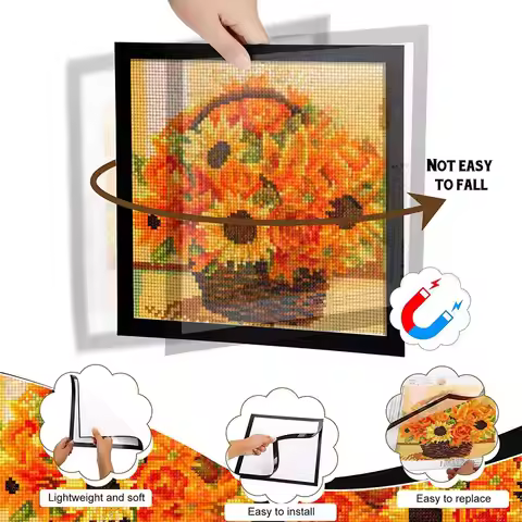 Diamond Picture Frames Magnetic Poster Frame For Wall Specific Frames For 30x30 CM Diamond PainCanva