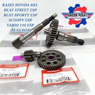 GIGI RASIO SET BEAT STREET GEAR RASIO HONDA BEAT ESP GER GARDAN BEAT POP GER RASIO SCOOPY ESP