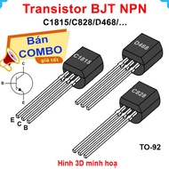 [Wholesale combo] (50 pieces) Transistor BJT NPN C1815 / C828 / D468...pin TO-92