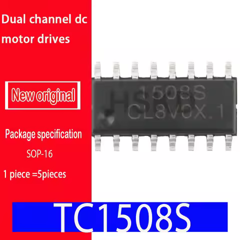 5PCS 100% New original spot TC1508S SOP16 Marking：1508S dual channel dc motor driver IC chips Dual c