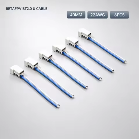 BETAFPV BT2.0 U Shape Male Cable Pigtail 40mm 22AWG 6PCS For 1S AIO Flight Controller Tiny Whoop FPV