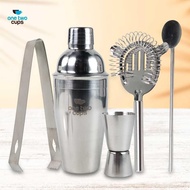 One Two Cups 5 in 1 Bartender Cobbler Cocktail Shaker Set 550ml - BA017