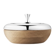 GEORG JENSEN DEMARK KOPPEL bonbonniere turnip stainless steel oak wood premium luxury box container