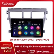 Seicane 9 inch 2.5D QLED Touch Screen Android 13.0 GPS Navigation System Radio For 2007-2012 Toyota 
