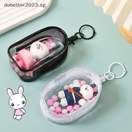 [DB] Jewelry Organizer Transparent Storage Box Pouch Mystery Box Keychain Bag Storage Case Thicken Wallet Cute Doll Bag Organization [Ready Stock]