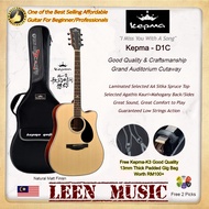 Kepma D1C - AA Grade Sitka Spruce Top Acoustic Guitar -  41' Inch Dreadnought Shape Good Craftsmanship Quality and Resonance Free Kepma 13mm Thick Thick Padded Bag