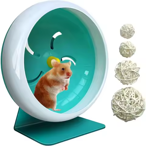 Hamster Silent Wheel, Super-Silent Small Animal Exercise Wheel Accessories, Quiet Hamster Running Wh