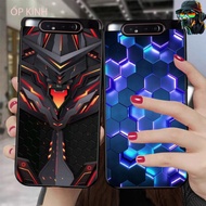 Samsung a80 glass phone case with men's style technology print