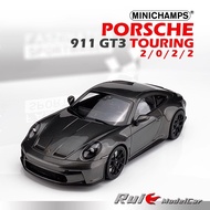 1: 18 Mini Cut Porsche 911 992 GT3 Touring 2022 Alloy Simulation Car Model Ornaments