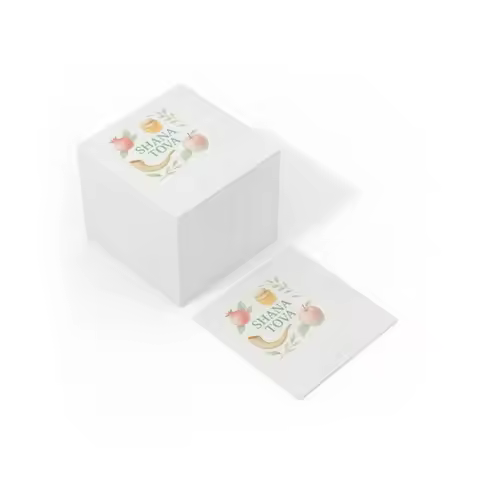 20pcs Shana Tova Rosh Hashanah Napkins Apple Honey Pomegranate Shofar Design Elegant Jewish New Year