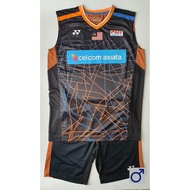 YONEX 10004LCW LEE CHONG WEI 2017 SEASON Men's Black Sleeveless Shirt Size L Plus Pants Size M