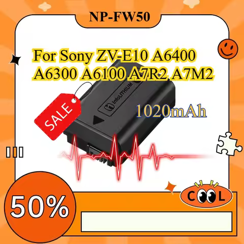 NP-FW50 Camera Battery Rechargeable Lithium Battery For So ny ZV-E10 A6400 A6300 A6100 A7R2 A7M2
